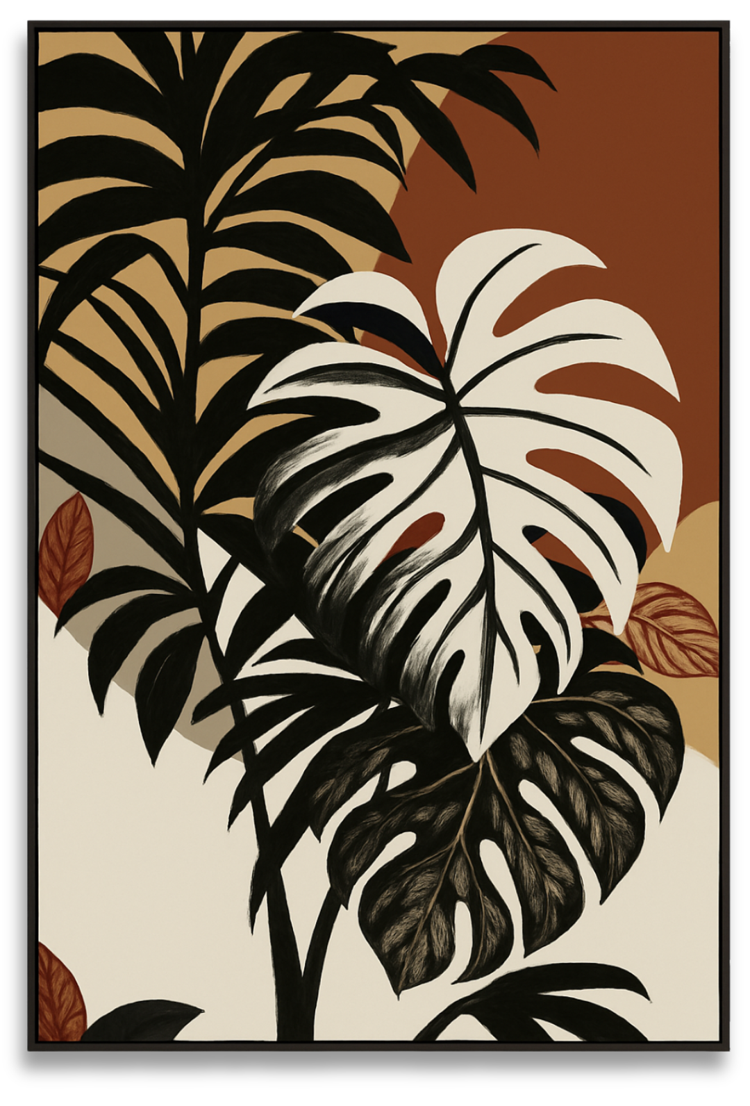 Monstera Silhouette Botanical Print