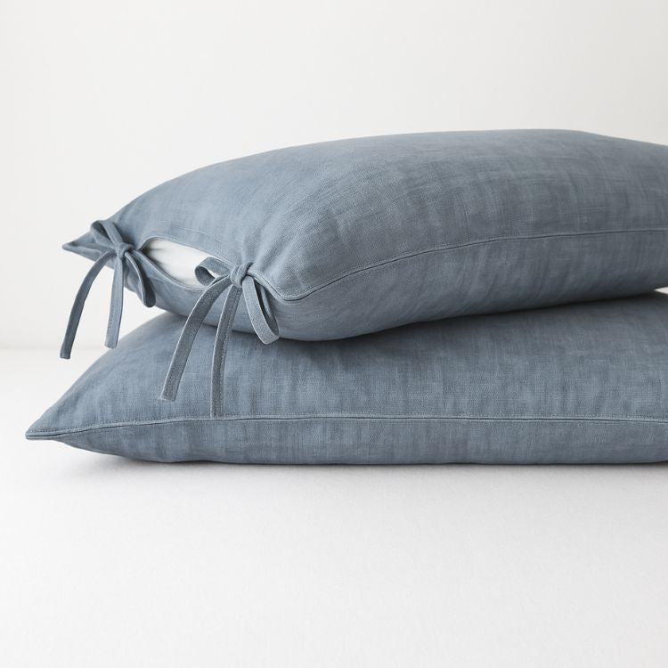 100% French Linen Tie Closure Pillowcase