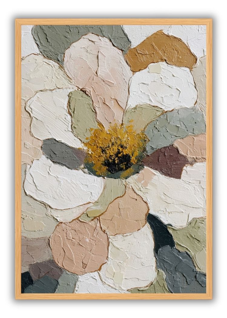 Textured Flower Soft Tones