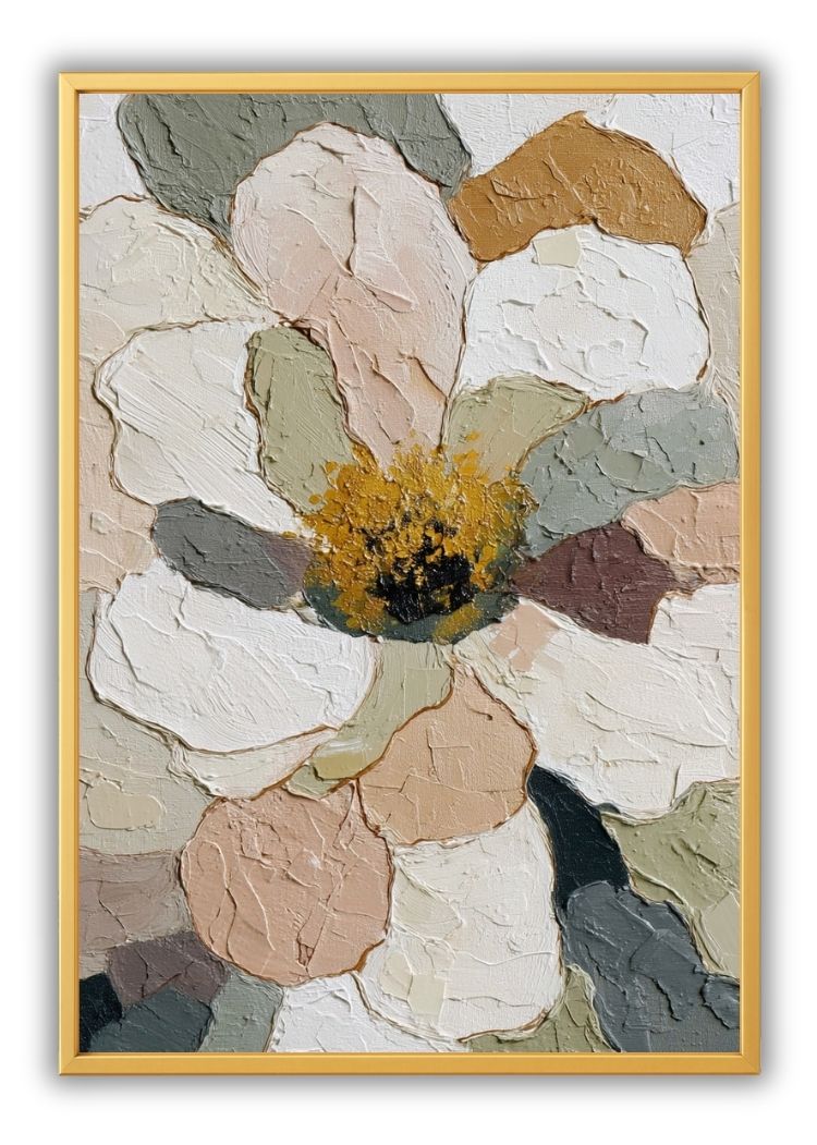 Textured Flower Soft Tones