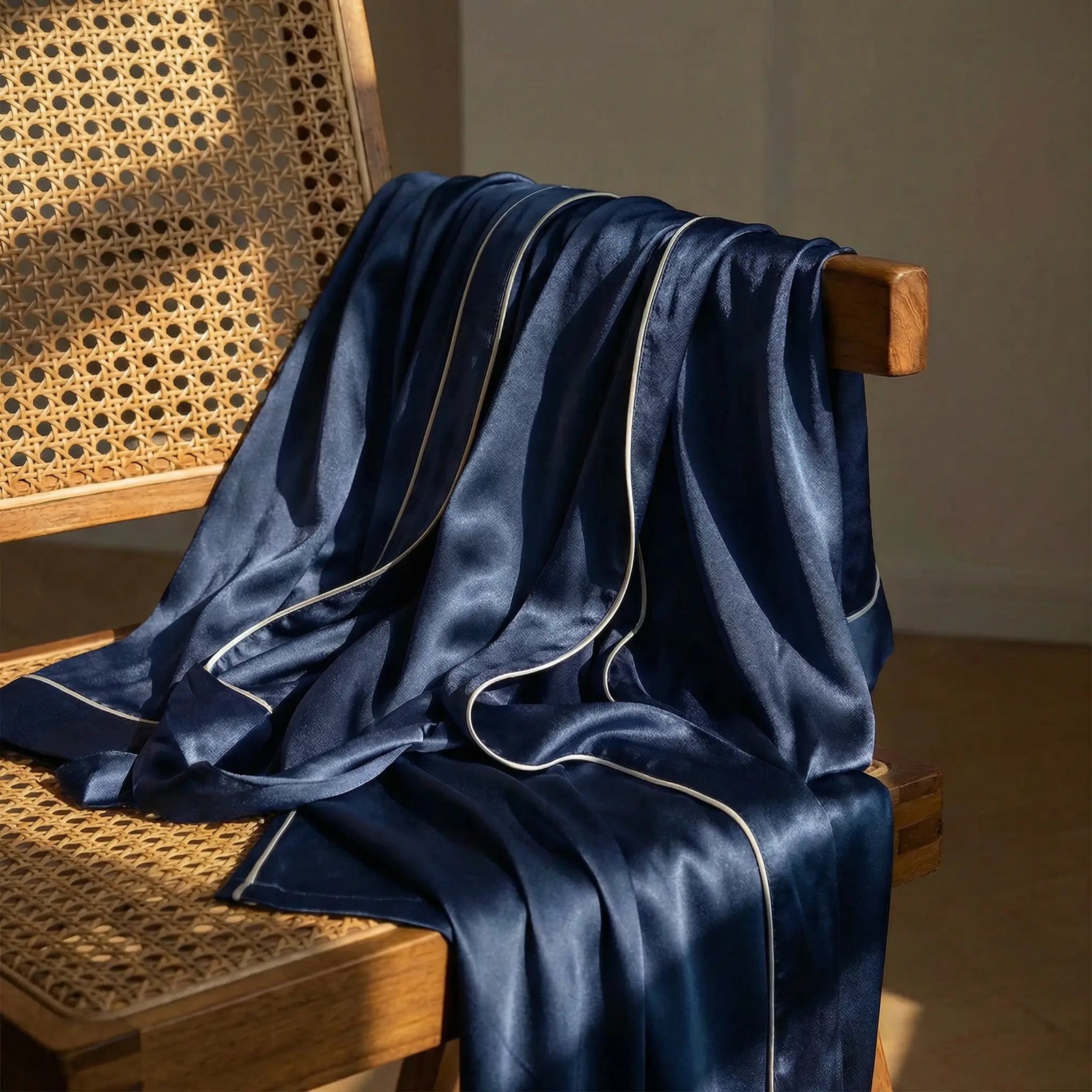 The Liquid Silk Robe heavyweight drape