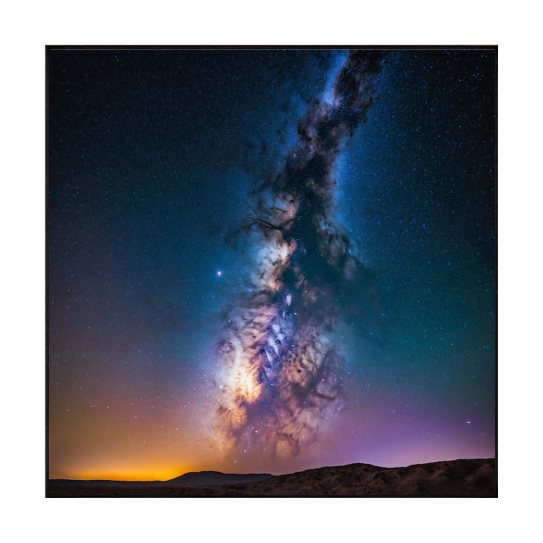 Starry Galaxy Night for Style and Warmth - Heated Wall Art