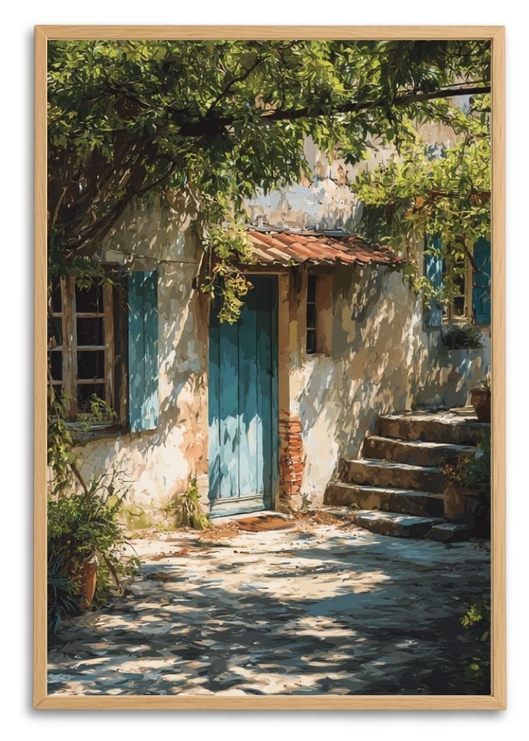 Sunlit Courtyard Rustic House