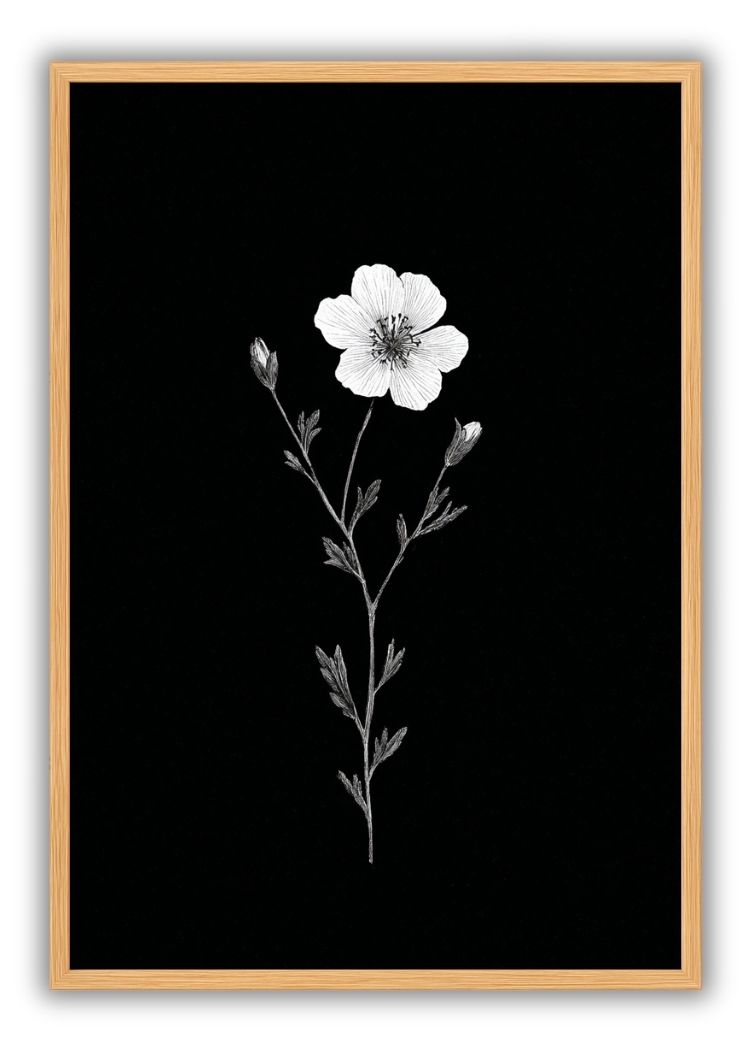 Minimal Botanical Sketch IV