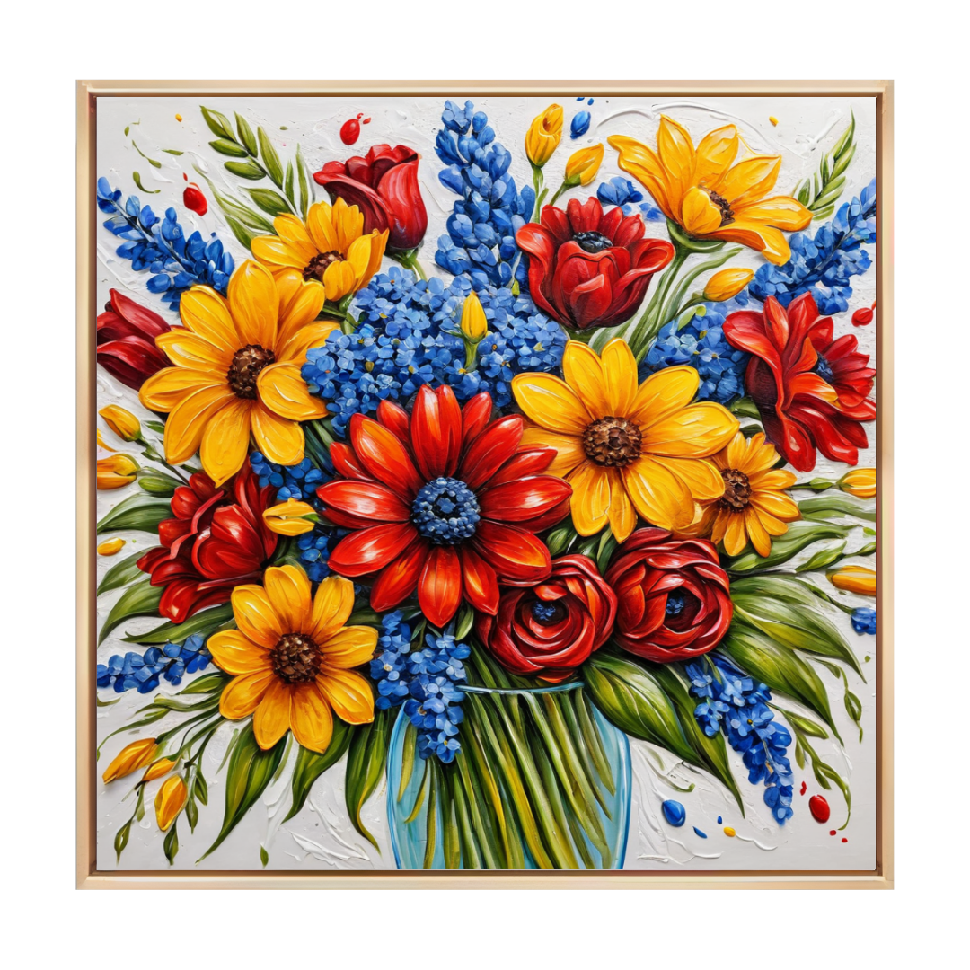 Vibrant Floral Elegance for Style and Warmth - Heated Wall Art