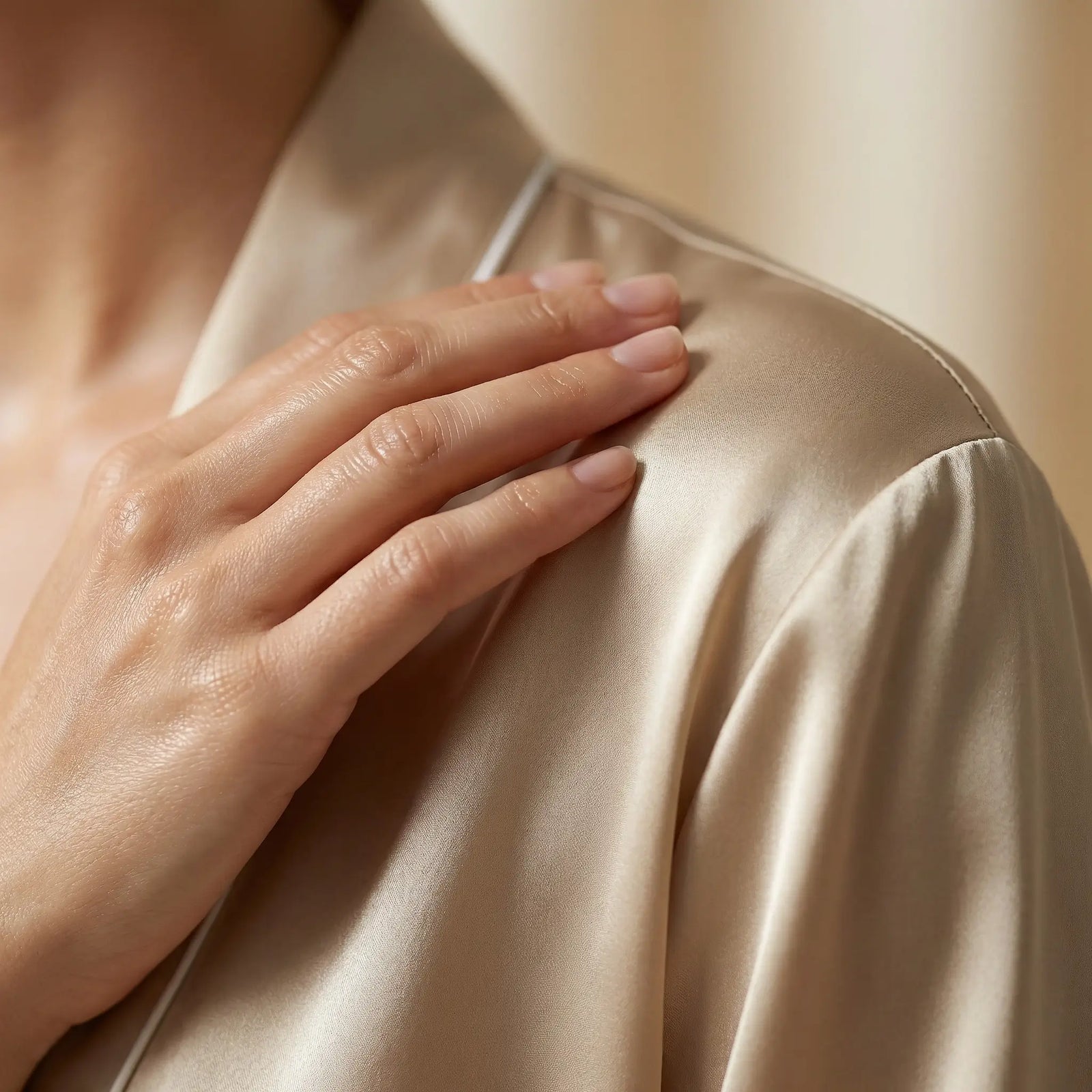Mulberry silk against skin