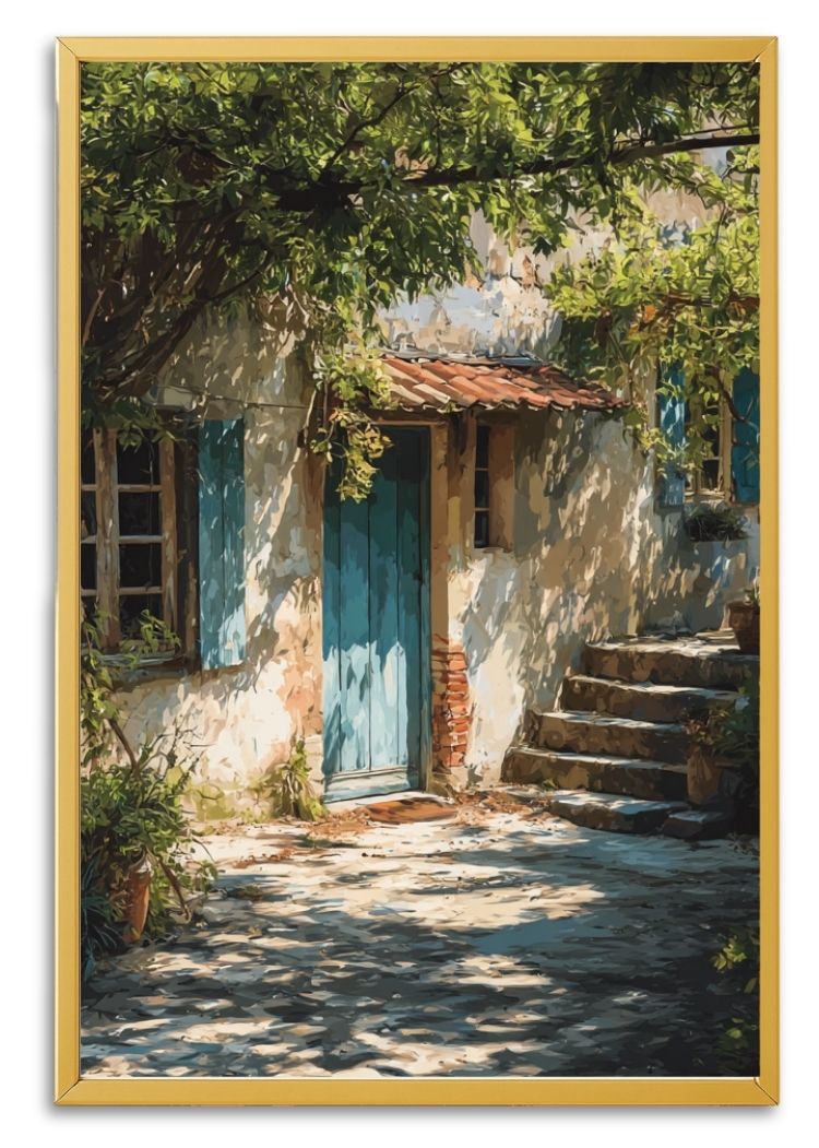Sunlit Courtyard Rustic House