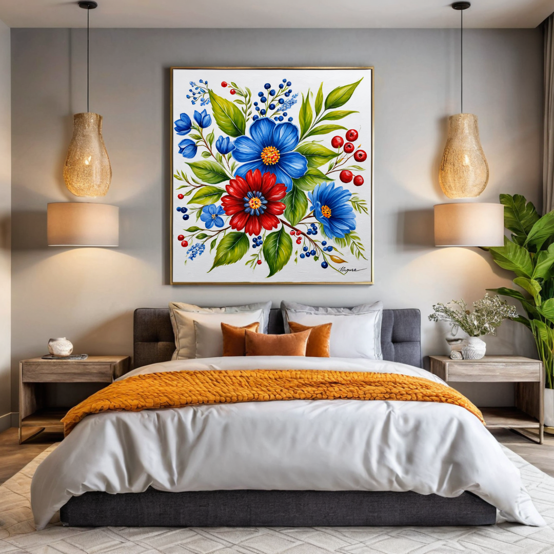 Blooming Botanical Elegance for Style and Warmth - Heated Wall Art