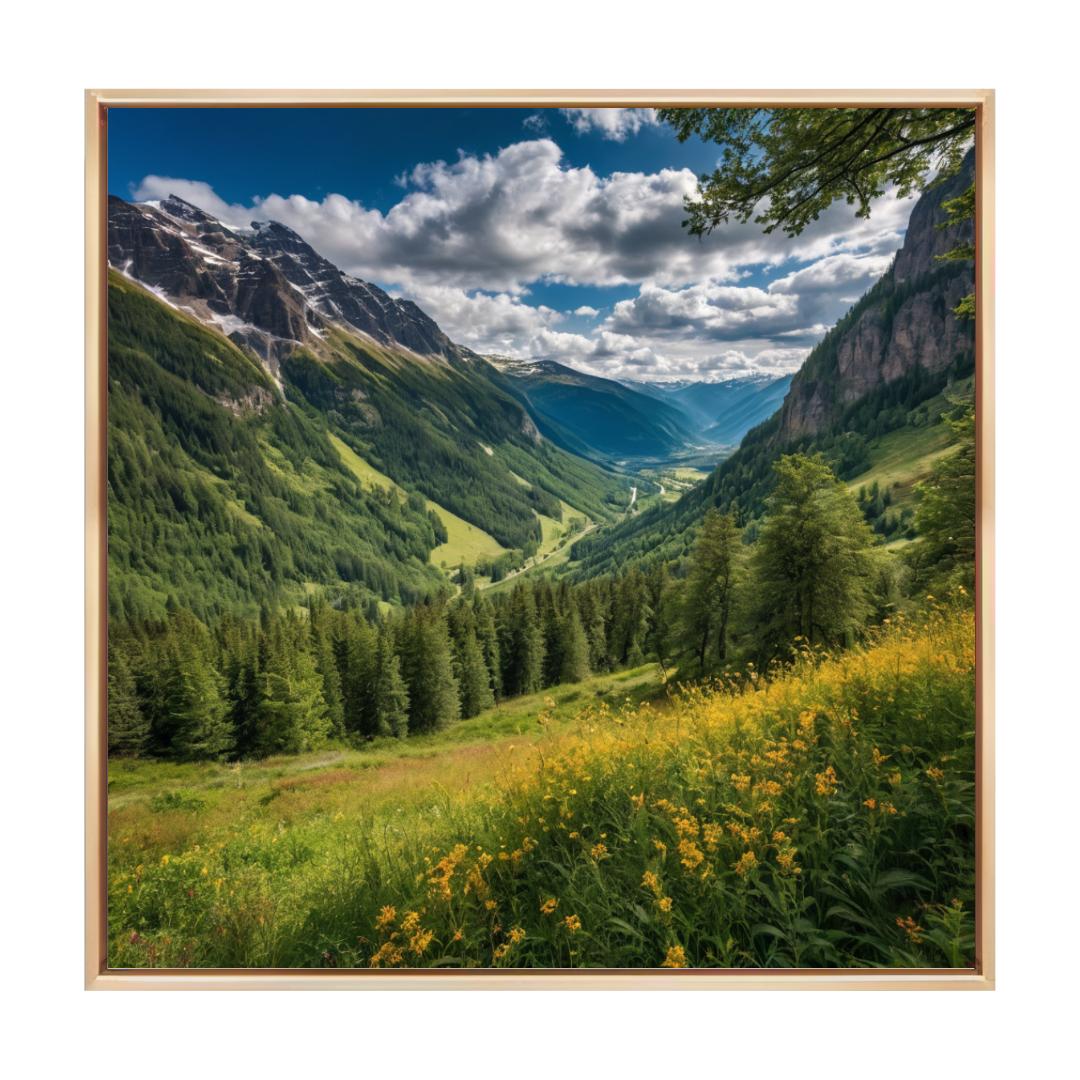 Autumn Mountain Forest for Style and Warmth - Heated Wall Art