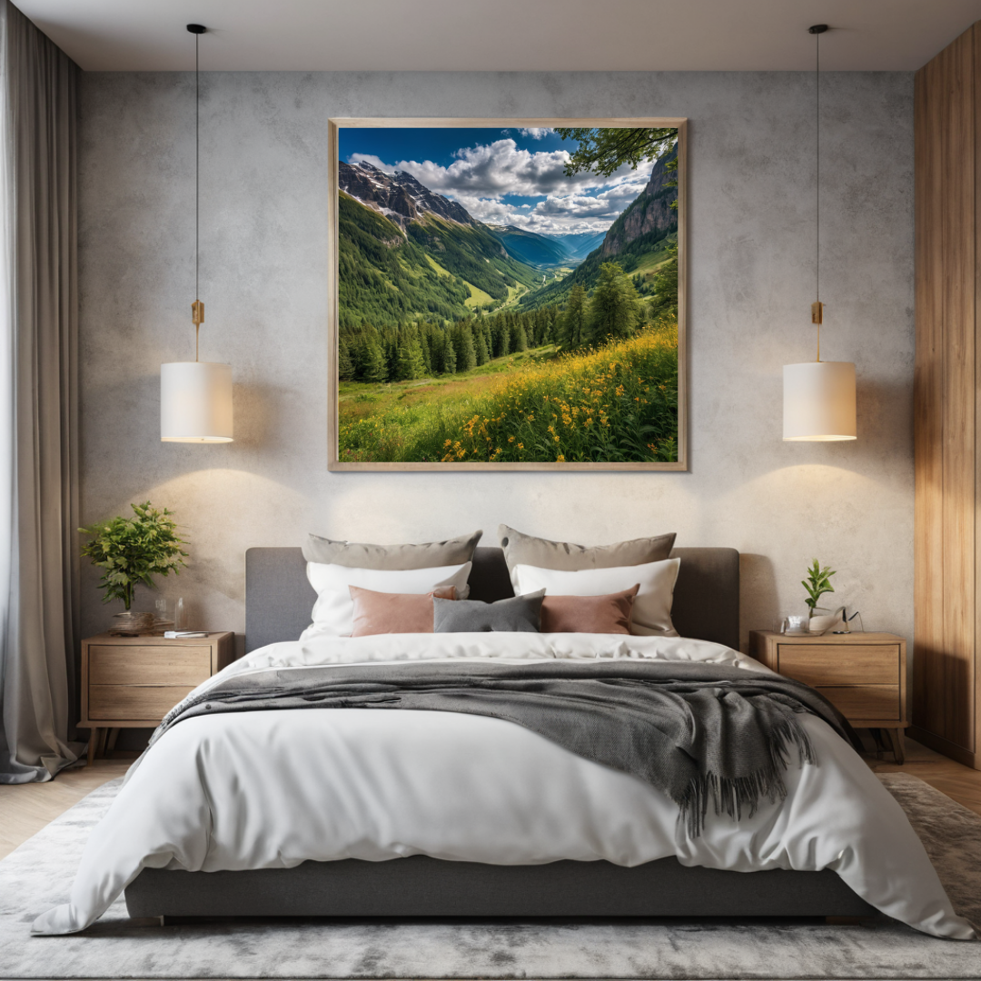 Autumn Mountain Forest for Style and Warmth - Heated Wall Art