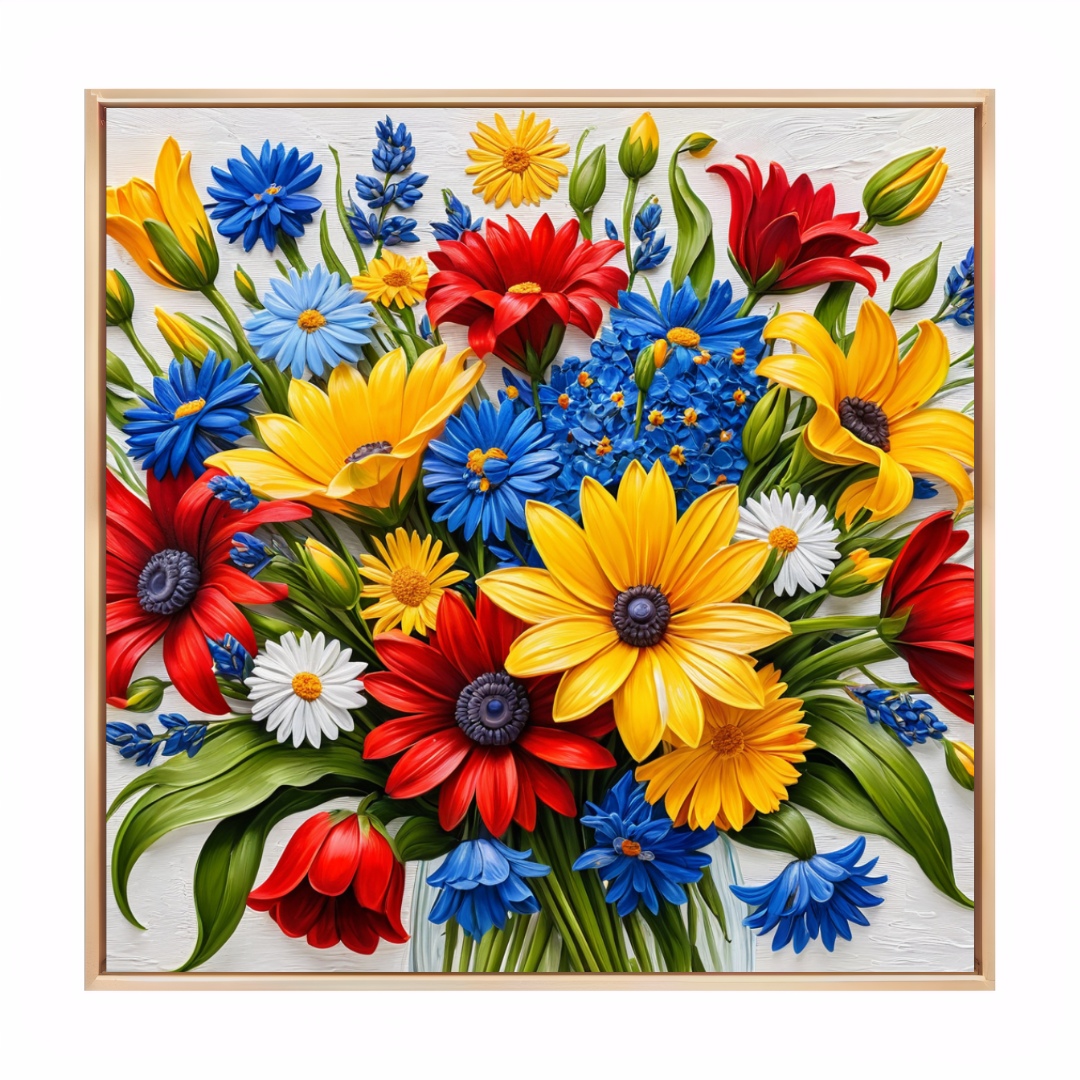 Vibrant Floral Elegance for Style and Warmth - Heated Wall Art